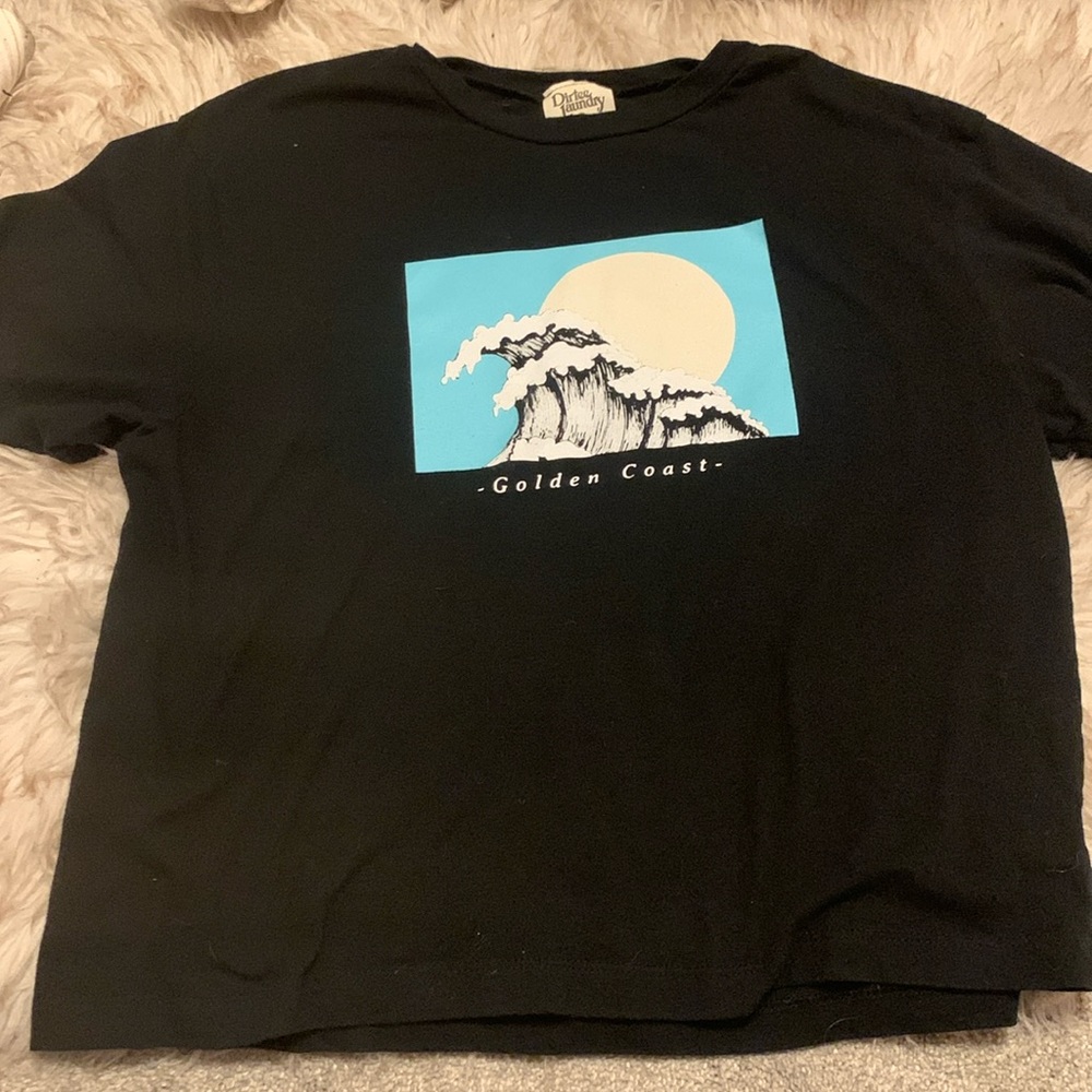 black shirt with picture